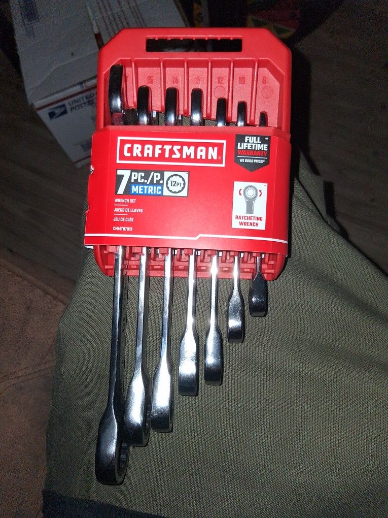Craftsman 7pc Ratcheting Wrench Set Metric