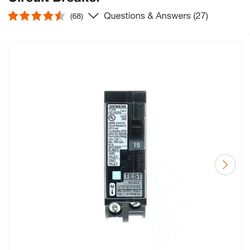 15 Amp 1-pole Dual Function Circuit Breaker (Have 9)