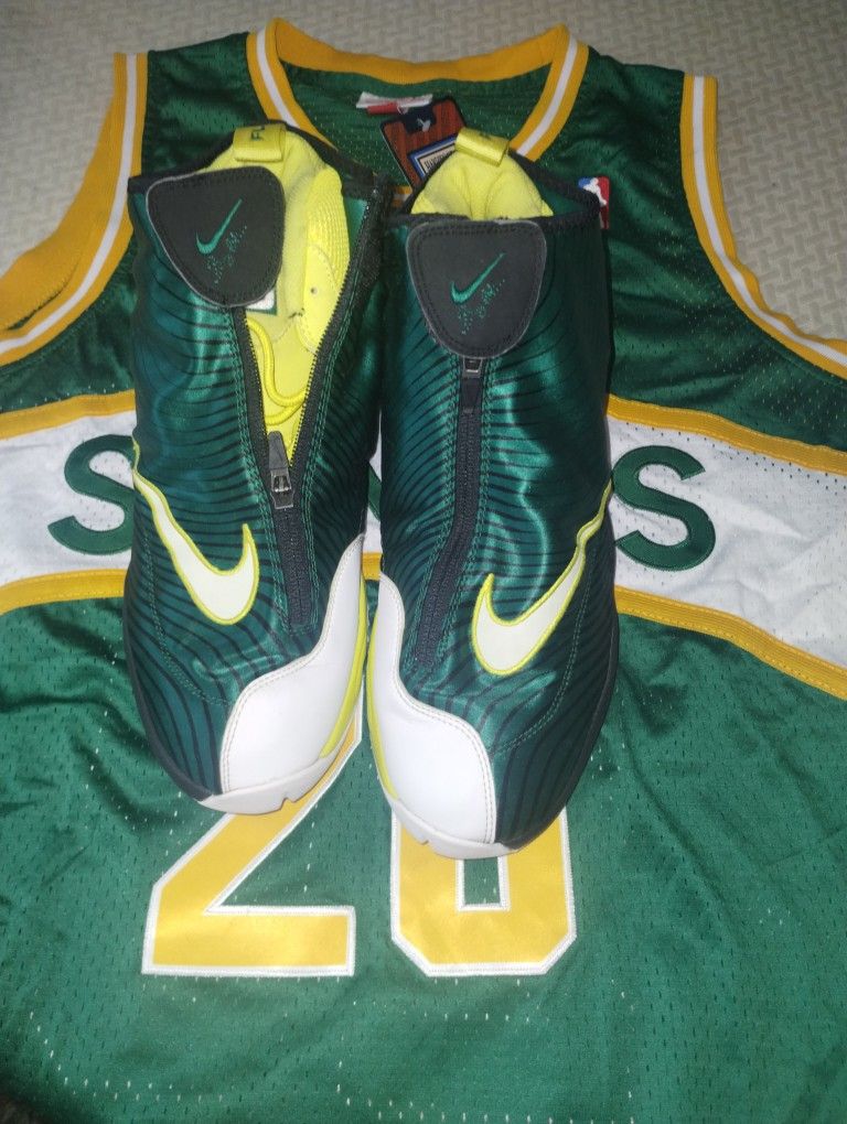 Nike Gary Payton Shoes And Jersey.