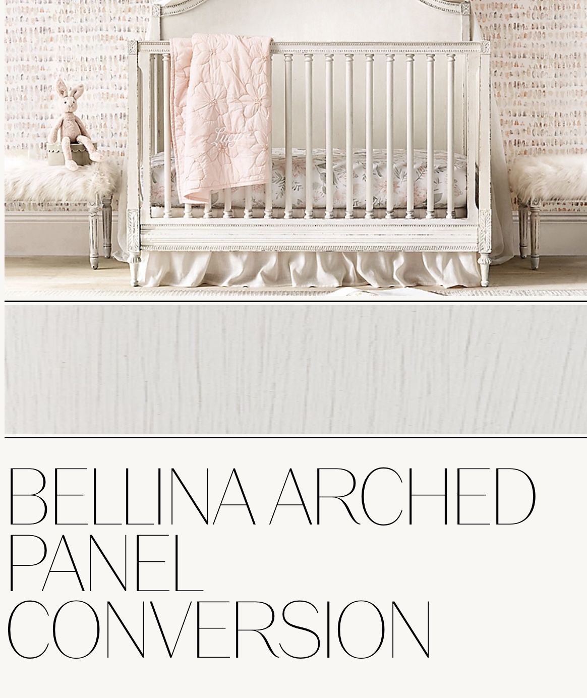 RESTORATION HARDWARE WHITE BELLINA BABY CRIB/ BED 