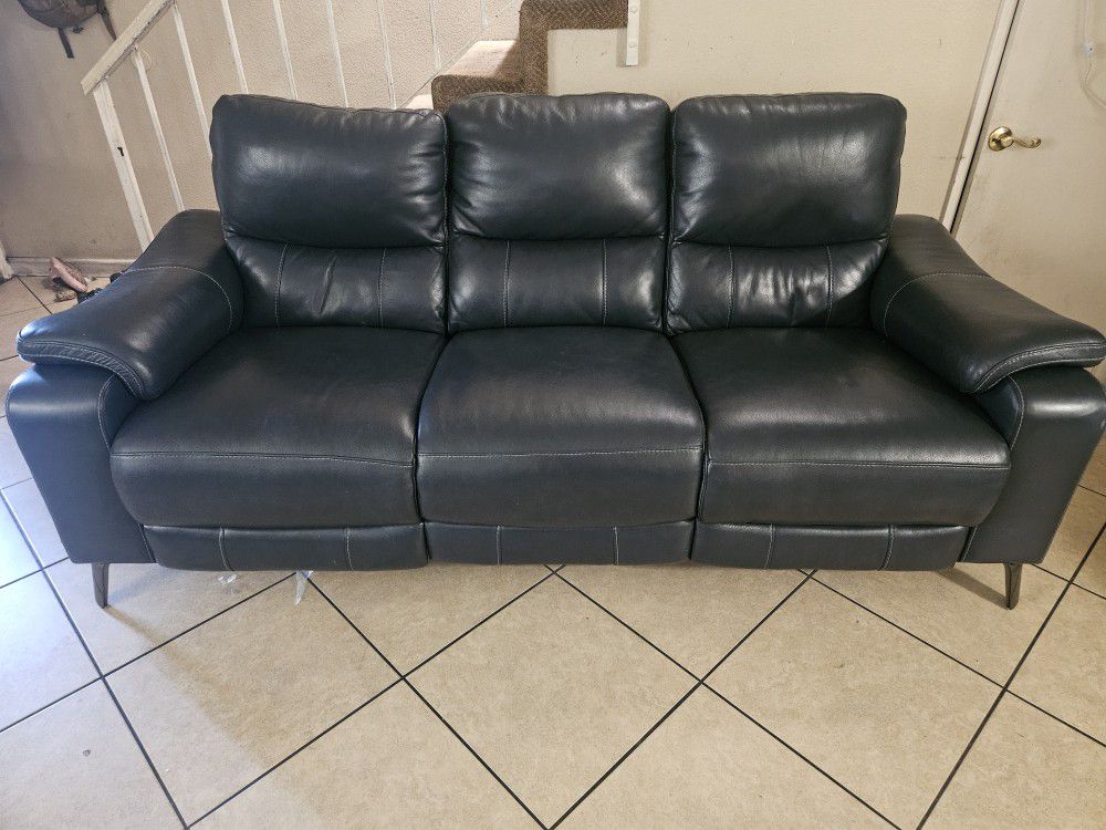 Leather Reclining Sofa Couch