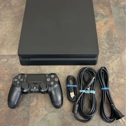 SONY PS4 SLIM 500GB CONSOLE W/ 1 CONTROLLER & CABLES