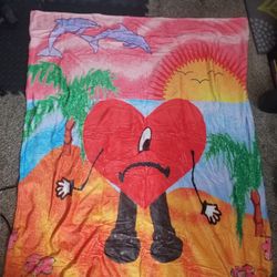 Bad Bunny Blanket/pillow Cover