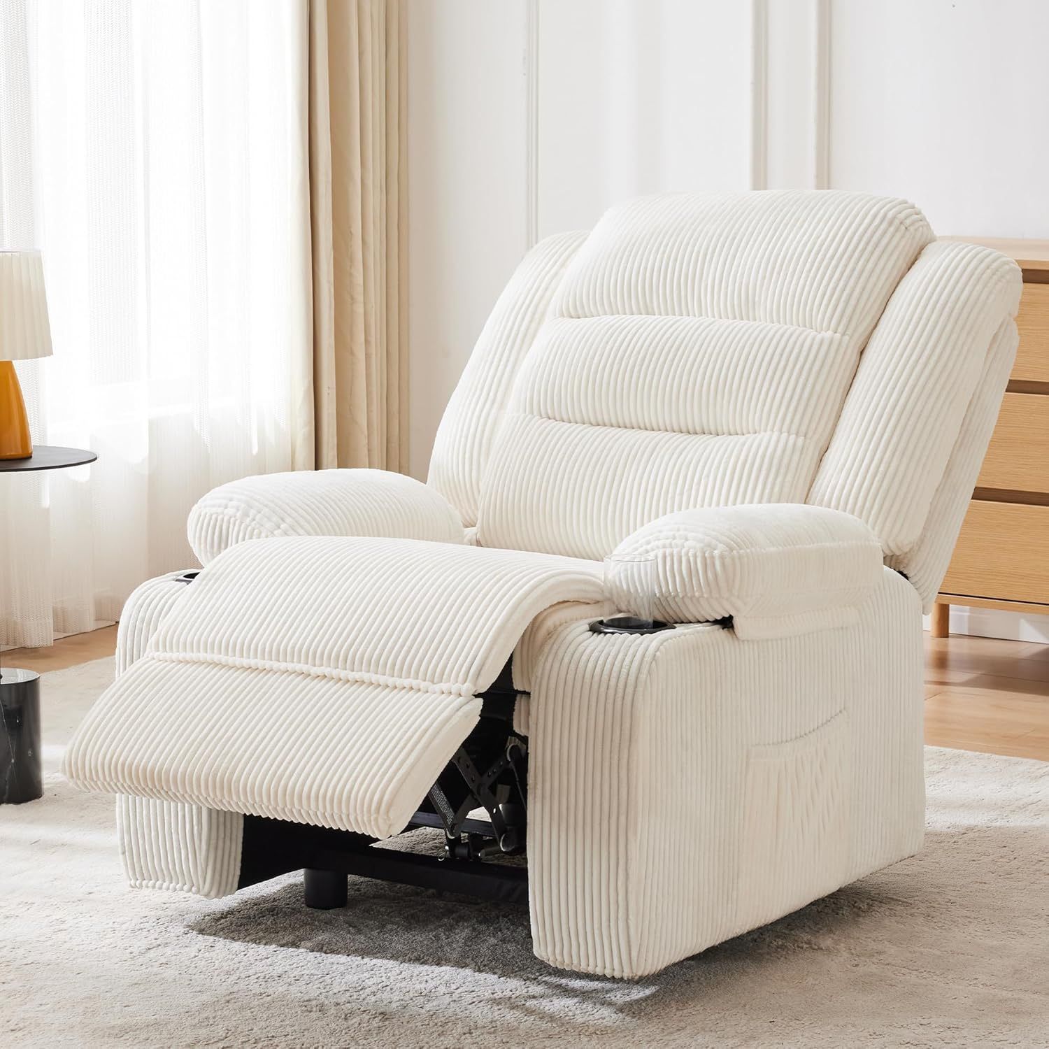 Power Recliner Chair,Electric Reclining Chair for Adults,Adjustable Home Theater Seating Lounge,Recliners for Living Room,Bedroom with Charging Ports,