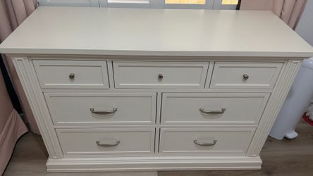 Namesake Durham Warm White 7 Drawer Nursery Dresser