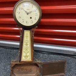 Banjo Clock/  Large beautiful  landscaping  painting. 