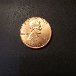 1983 No Mint Mark Double Reverse On America,United And One Cent In Proof Condition. Extremely Rare!!