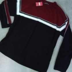New Men's XL Black And Maroon Arizona Jean Co Sweater 
