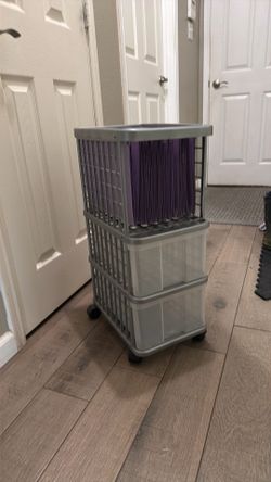 Rolling file cart
