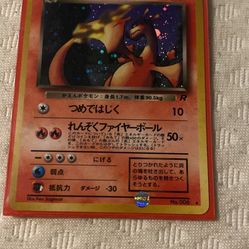 1997 Japanese Dark Charizard Holo – Team Rocket – No. 006 – Rare – Vintage Pokemon Card