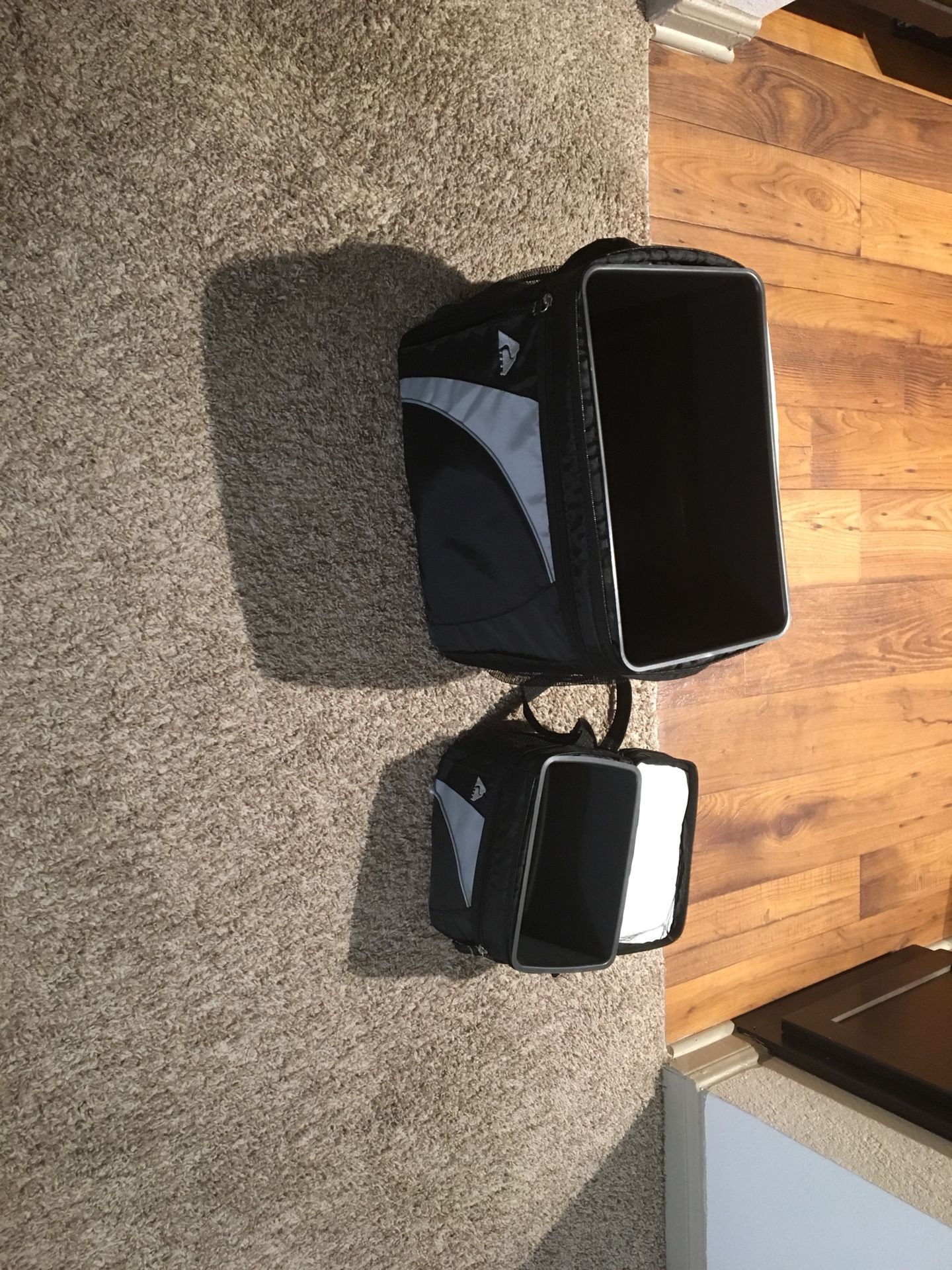 Large and small coolers/lunchboxes