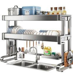 ATQIK Over Sink Dish Drying Rack 3 Tier Dish Drying Rack