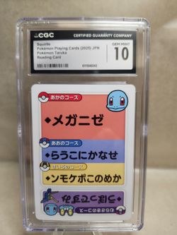 Pokemon CGC Gem mint 10 Squirtle Japenese Playing card