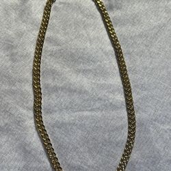 14kt Gold Finish 22 Inches 8mm Cuban 