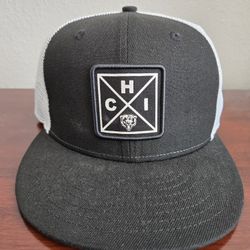 Chicago Bears Black & White Trucker Hat/Cap