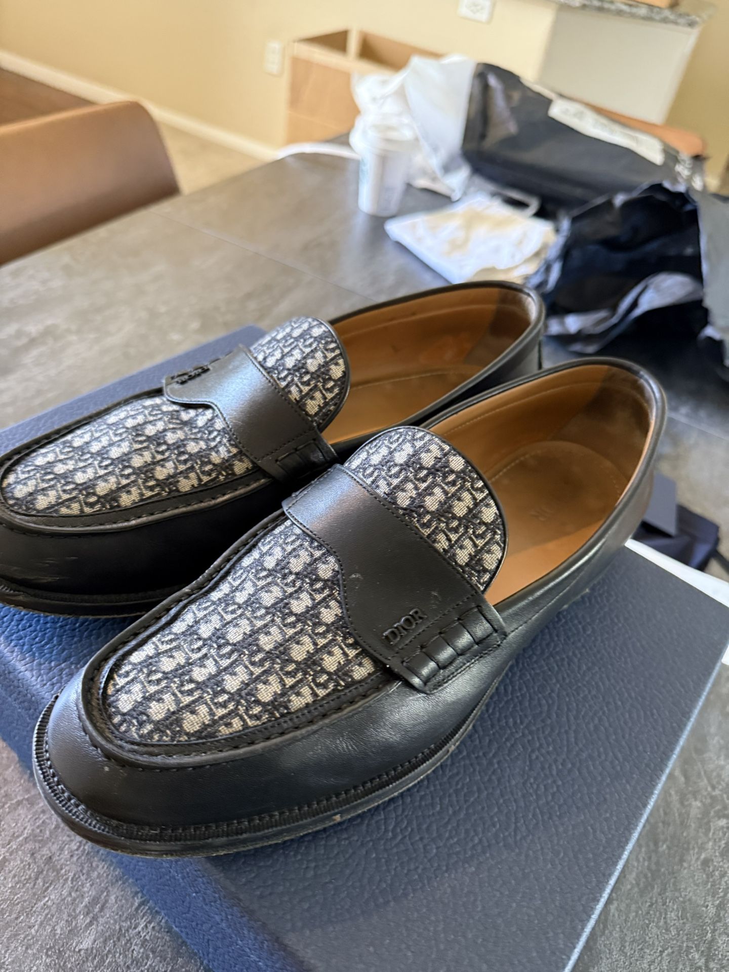 CHRISTIAN DIOR Calfskin Oblique Blake Loafers