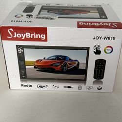 SJoyBring Upgrade Wireless Double Din Car Stereo with Apple Carplay, Android Auto, Dash Cam, Bluetooth, 4-Channel RCA, 2 Subwoofer Ports, 7" HD Capaci
