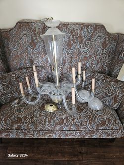 Hand Blown, Glass Chandelier 