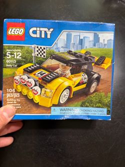 Retired 2016 LEGO City 60113 Rally Car Set with Minifigure – 104 Pieces
