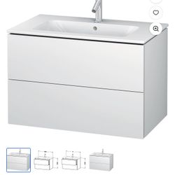 Duravit Lc6241 L-Cube 32" Single Wall Mounted Vanity Cabinet - White