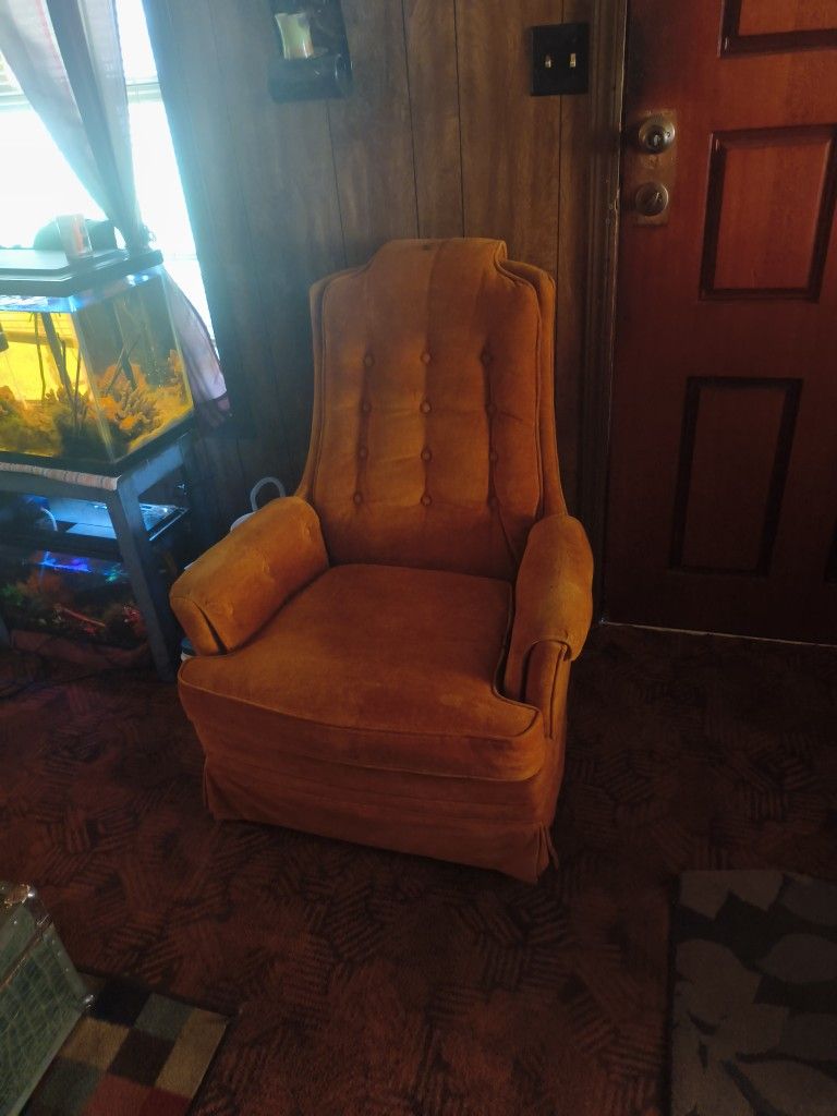 Two Orange Vintage Chairs