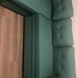 New Sleeper Couch . Green Color 