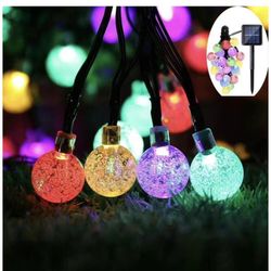 (2 packs)Solar String Lights, Dosens Solar Garden Lights with 30 LED Lights for Garden Decoration, 20ft Waterproof Crystal Ball Solar Lights 