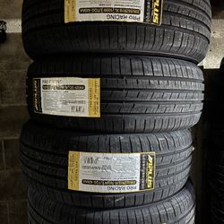 SET OF FOUR NEW TIRES 235/55/19 APLUS INCLUDING MOUNT AND BALANCE, ASK ME FOR SIZES AND BRANDS 