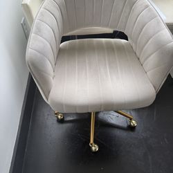 FENFSGE VANITY CHAIR 🪑 w Back 360 Swivel Armchair 