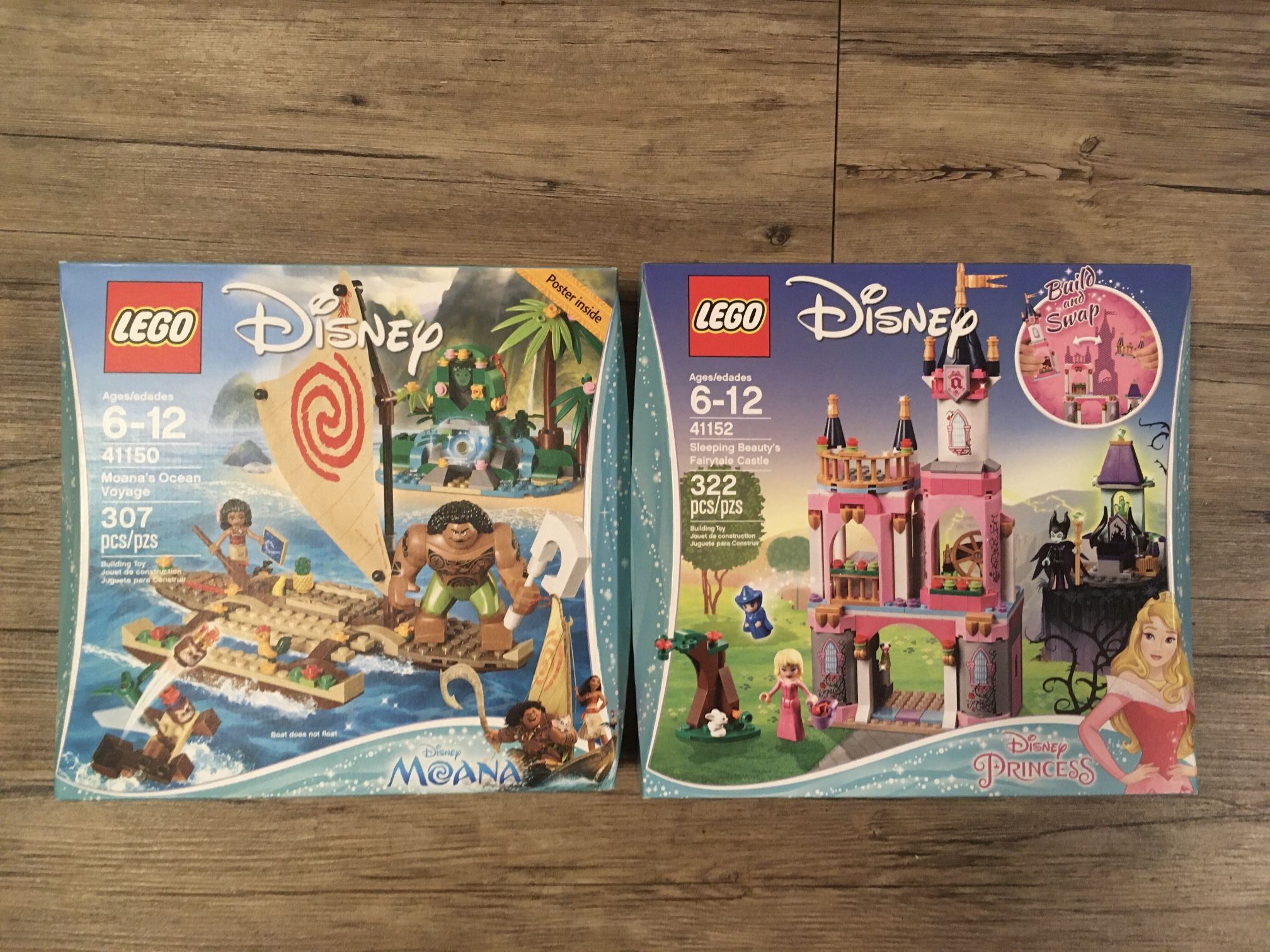 Lego Disney Moana & Sleeping Beauty Brand New Sealed 