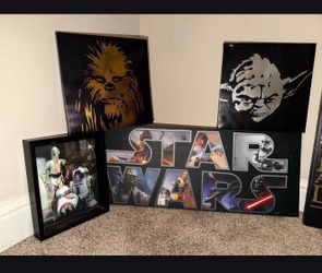 For the Star Wars Fan All new canvas, frames wall hangings $70 OBO