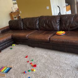 Leather couch 
