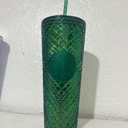 New Venti Green Jeweled Starbucks Cup