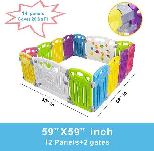 14 Panel Baby Play Pen Or Play Yard
