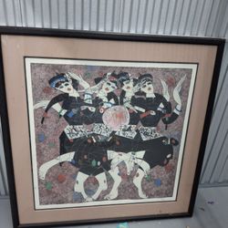 Cool Large Framed And Matted Art Work