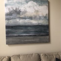 40x40 Tranquil Abstract Waterscape 