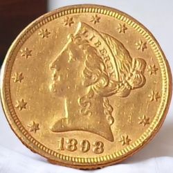1898 Liberty Head $5 Gold Coin
