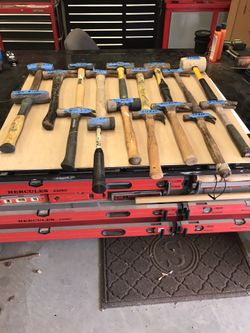 Small sledge hammers and framing hammers. Starting at $20 or less.