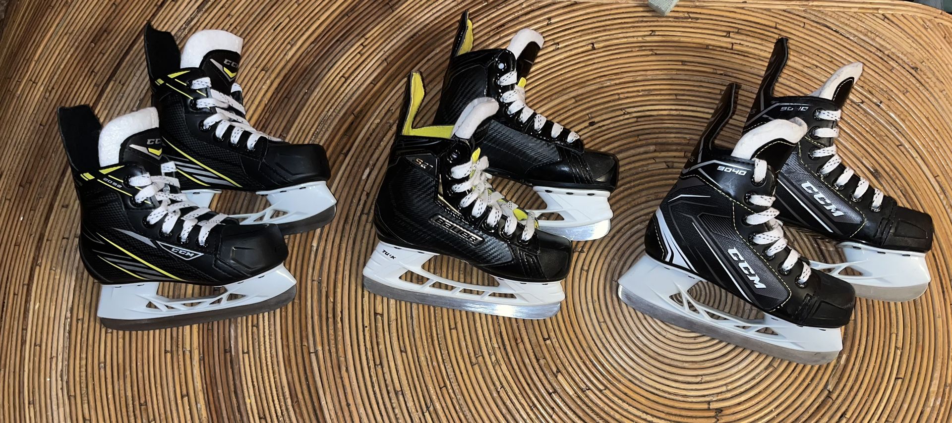 BAUER AND CCM ICE HOCKEY SKATES YOUTH