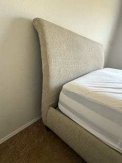 Upholstered King platform bed