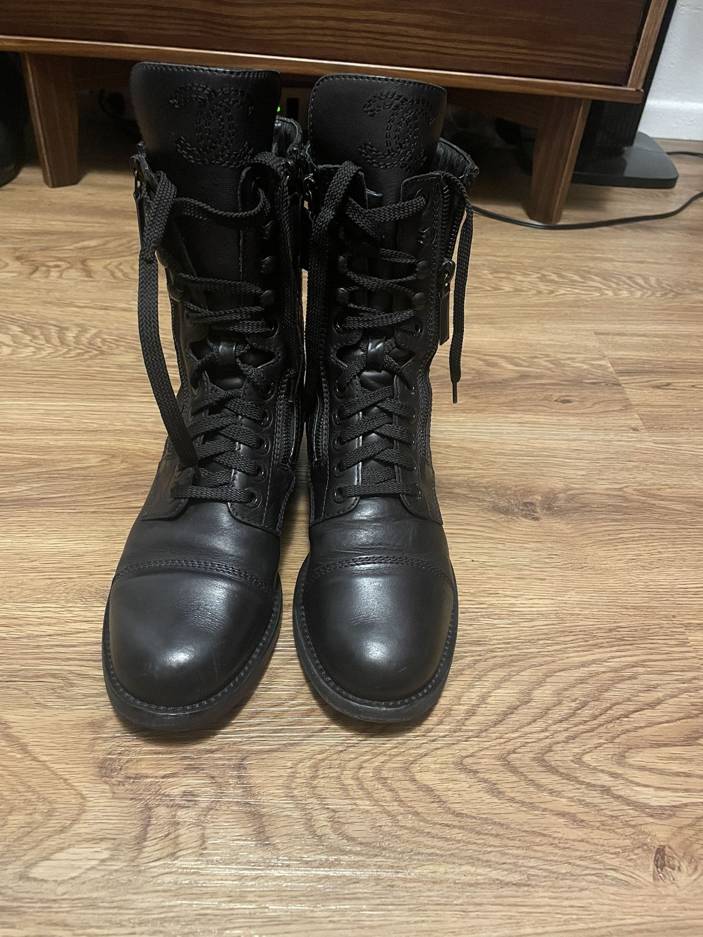 Chanel Combat Boots Size 9 1/2 (Euro 39 1/2)