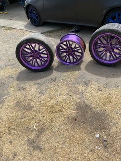 18 inch  Xxr Purple Custom Multi-Spoke Wheels with Tires