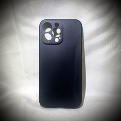 Black Silicone Case for iPhone 14 Pro Max - Slim Shockproof Matte Cover