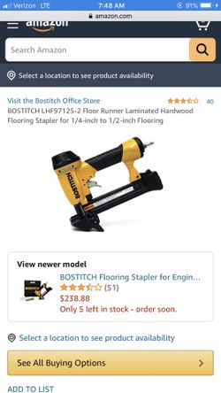 Bostitch hardwood flooring staplers
