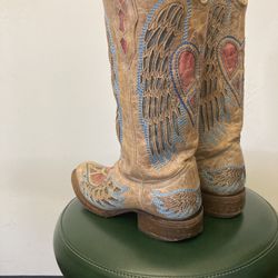 Corral, Designer, Angel,Wing,Peace Heart,Cowboy Boots