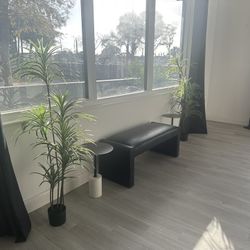 Upholstered Faux Leather Bench (and Other Items)