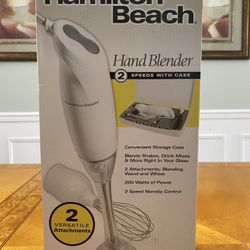 Never Used Hamilton Beach 2 Speed Hand Blender w/Case
