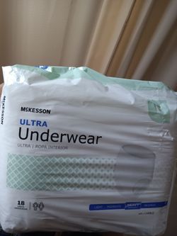 Incontinence, Absorbent Briefs.Large Size. Qty. 18.