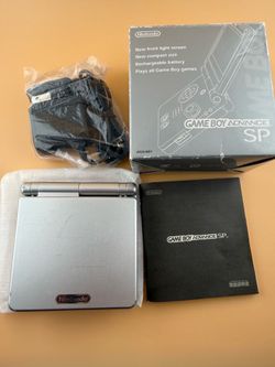 Nintendo Game Boy Advance SP Silver AGS-001 Complete In Box CIB Matching Serial