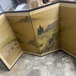 Vintage Asian Folding Screen